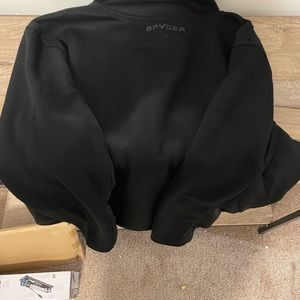 Mens Spyder Medium Black Zip Up Jacket